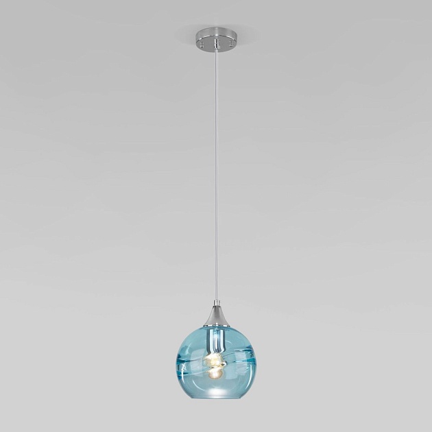 Подвесной светильник Eurosvet Lotus 50221/1 голубой изображение 1 Подвесной светильник Eurosvet Lotus 50221/1 голубой Фото № 1