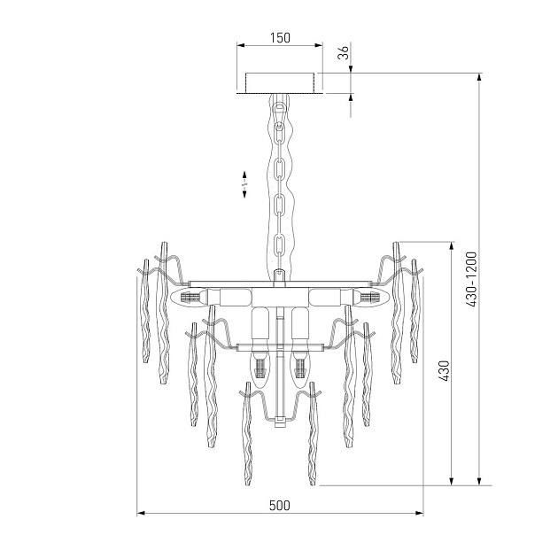 Подвесная люстра Bogates Leaf 369/8 Фото № 2
