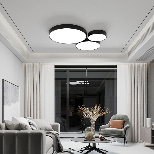 Потолочный светодиодный светильник Eurosvet Entire 90320/1 черный Фото № 4