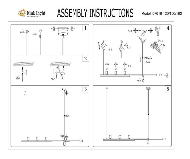 Подвесная люстра Kink Light Рия 07618-120,36 Фото № 2