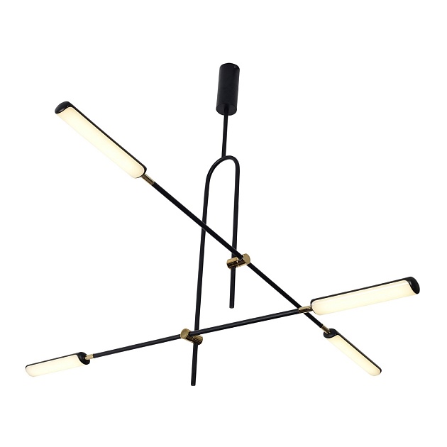 Подвесная светодиодная люстра Gerhort G61302/4BK+GD Фото № 1