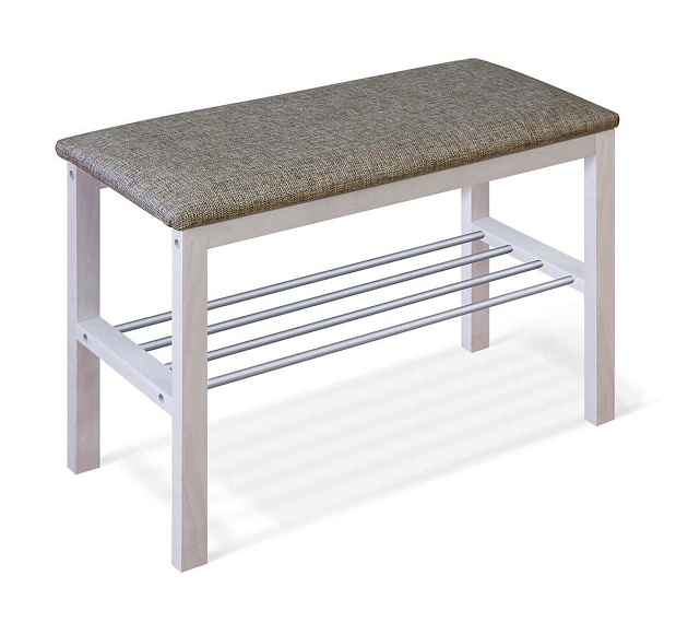 Обувница Sheffilton Альберо SHT-B2 беленый/кедровый/алюм.метал 7097127201 Фото № 5