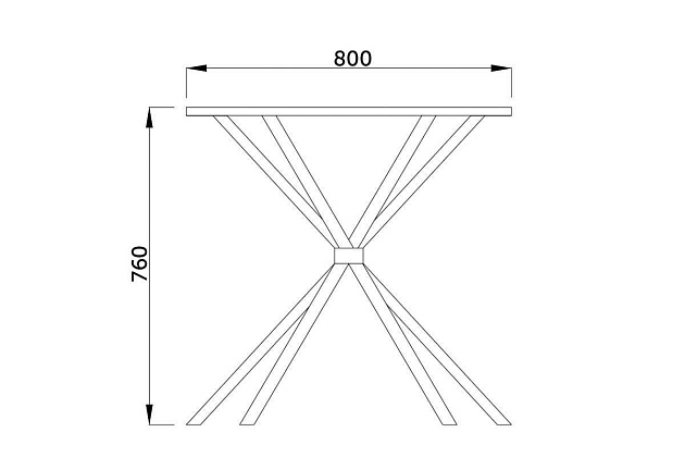 Кухонный стол AksHome Selia прозрачный, закаленное стекло 59160 Фото № 2