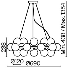 Подвесная люстра Maytoni Dallas MOD548PL-25G 2