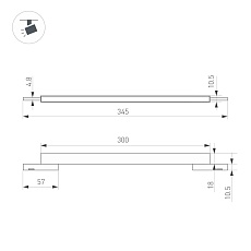 Трековый светодиодный светильник Arlight Mag-Microcosm-Flat-L300-8W Day4000 043272 1