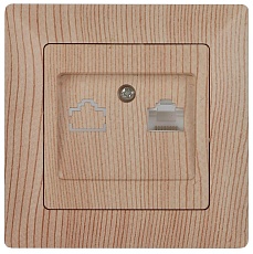 Розетка компьютерная RJ45 ЭРА Intro Solo дерево 4-303-11 Б0043388