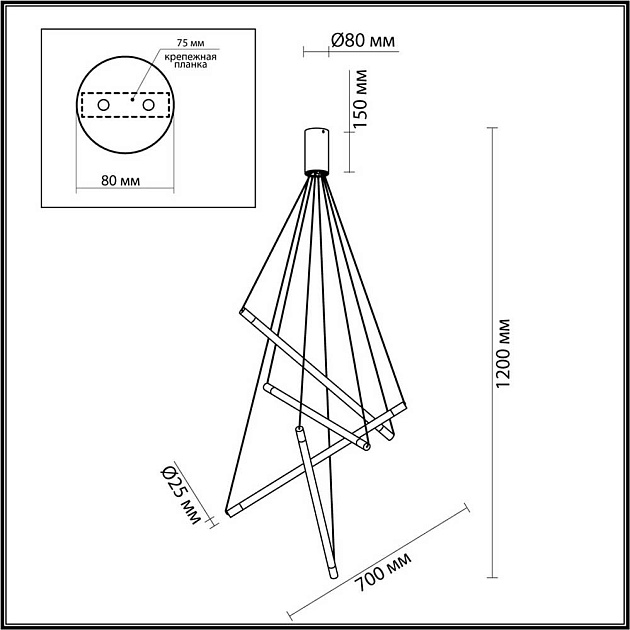Подвесной светодиодный светильник Odeon Light Sparky 4369/40L Фото № 4