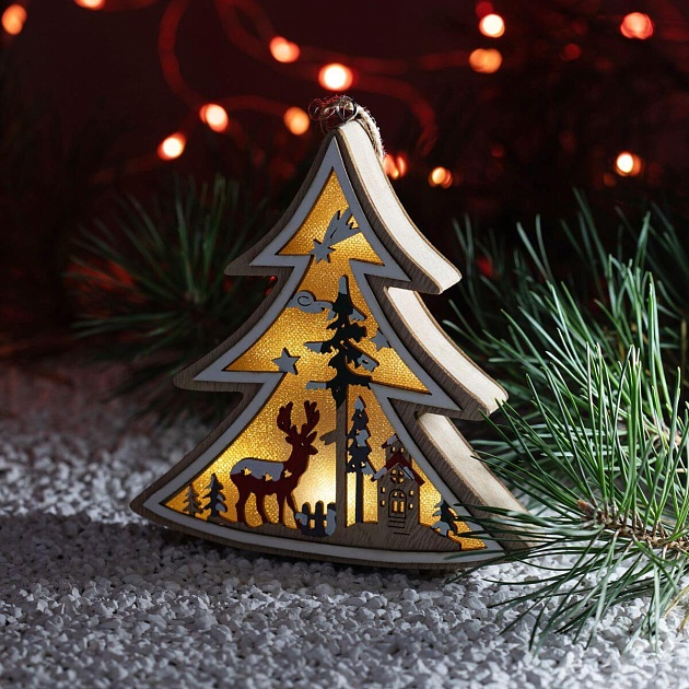 Светодиодная новогодняя фигура ЭРА Ёлочка ENGDS-17 Б0056010 Фото № 1