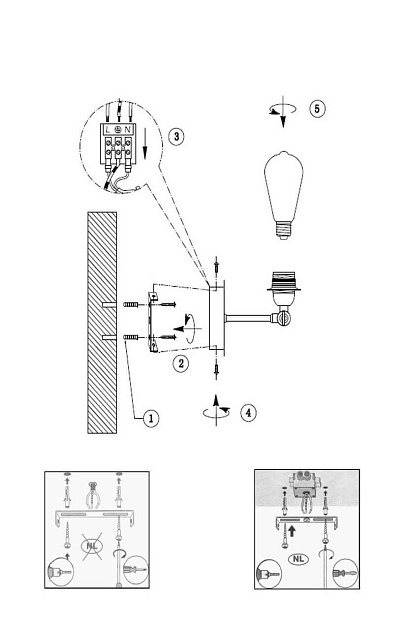Бра Lucide Retro 08223/01/17 Фото № 2