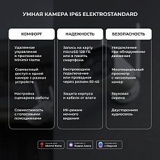 Умная видеокамера белая IP65 Elektrostandard 76500/01 a069150 5
