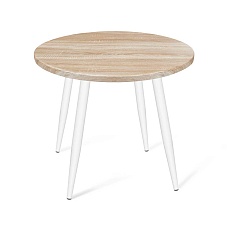 Кухонный стол Sheffilton SHT-TU14/80 МДФ белый муар/дуб сонома светлый 6328796109