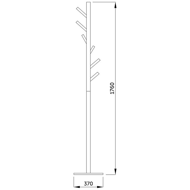 Напольная вешалка AksHome Agata белый, дерево + металл 66649 изображение 2 Напольная вешалка AksHome Agata белый, дерево + металл 66649 Фото № 2