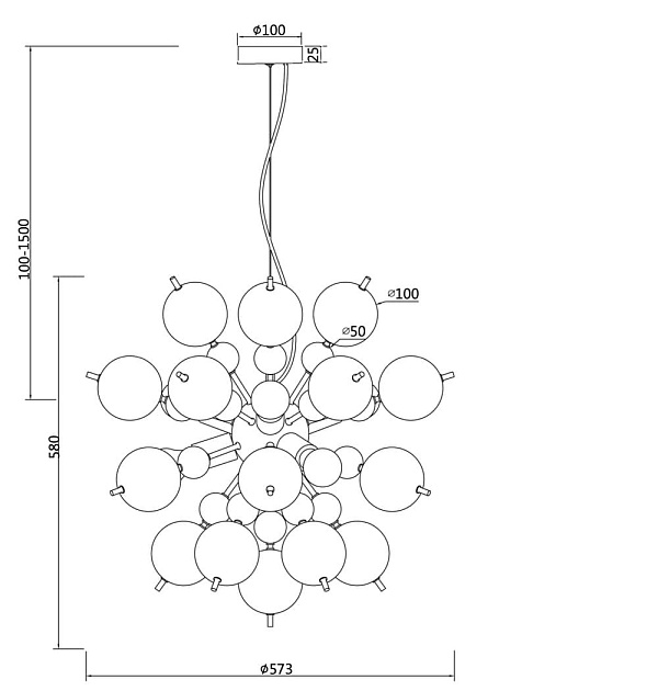 Подвесная люстра Maytoni Bolla MOD133PL-06BS Фото № 9