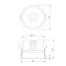 Встраиваемый светодиодный светильник Elektrostandard Forte 25071/LED a069412 1