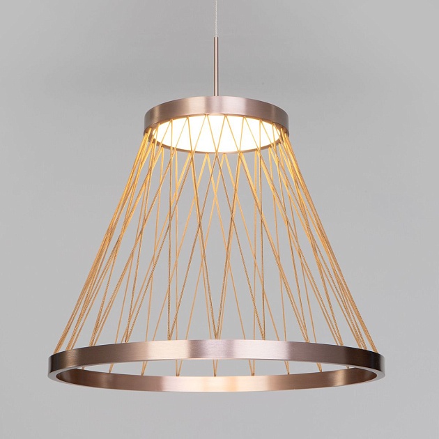 Подвесной светодиодный светильник Eurosvet Cesta 40016/1 LED коричневый изображение 5 Подвесной светодиодный светильник Eurosvet Cesta 40016/1 LED коричневый Фото № 5