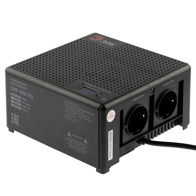 Стабилизатор напряжения ЭРА СНК-500-УЦ Б0051109 Фото № 1