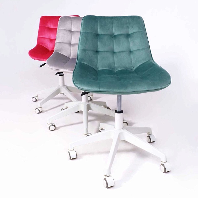 Поворотное кресло AksHome Carolyn велюр, фуксия 91956 Фото № 3