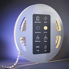 Светодиодная лента Maytoni 14,4W/m 120LED/m 2835SMD теплый белый 5M 201087 2