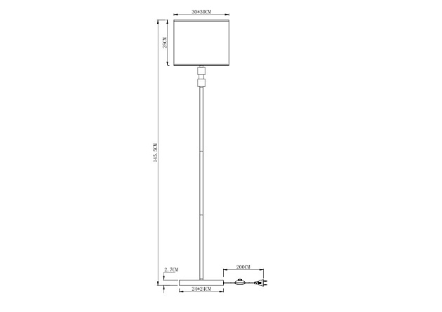 Торшер Arte Lamp North A5896PN-1CC Фото № 4