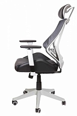 Офисное кресло AksHome Space серый + чёрный, сетка 45784 3