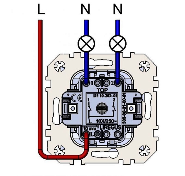 Выключатель двухклавишный Liregus Retro кремовый омбре 29-105 изображение 2 Выключатель двухклавишный Liregus Retro кремовый омбре 29-105 Фото № 2