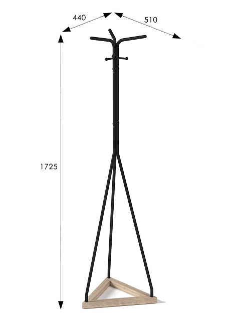 Напольная вешалка Мебелик Галант 213 007162 изображение 3 Напольная вешалка Мебелик Галант 213 007162 Фото № 3