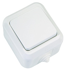 Выключатель Makel 1-кл. ОП п/герм. бел 18300