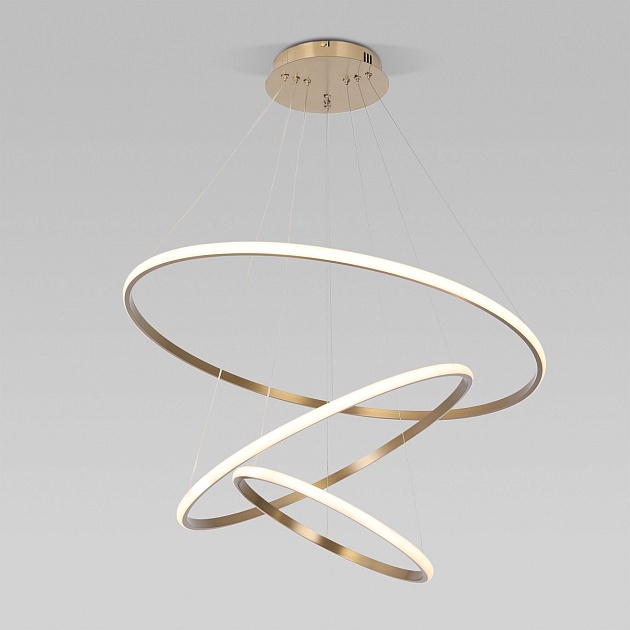 Подвесной светодиодный светильник Eurosvet Collars 90264/3 латунь Фото № 2