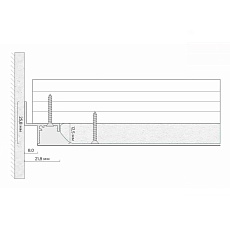Безрамный теневой профиль FerGipps белый ТП 8 УТ000002548 1