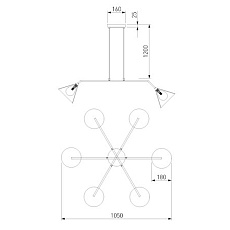 Подвесной светильник Eurosvet Enigma 70161/6 черный 1