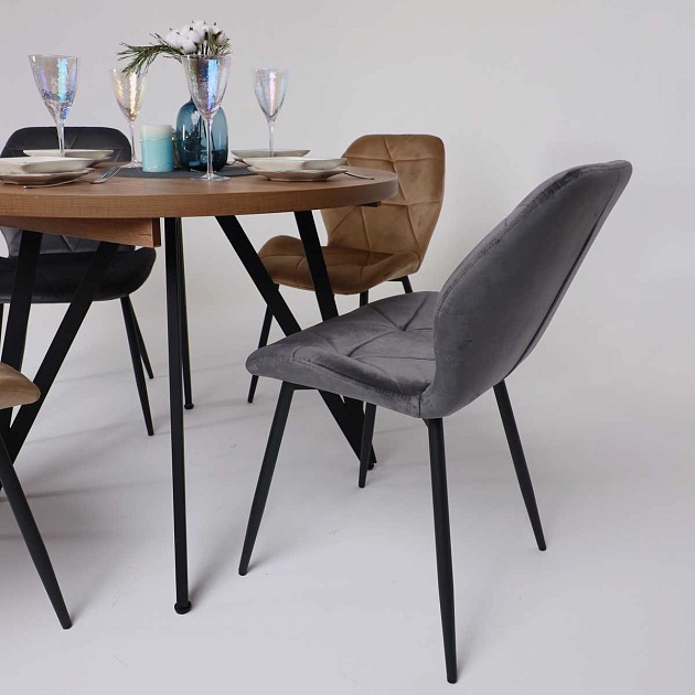 Кухонный стул AksHome Congo темно-серый, велюр 90024 Фото № 2