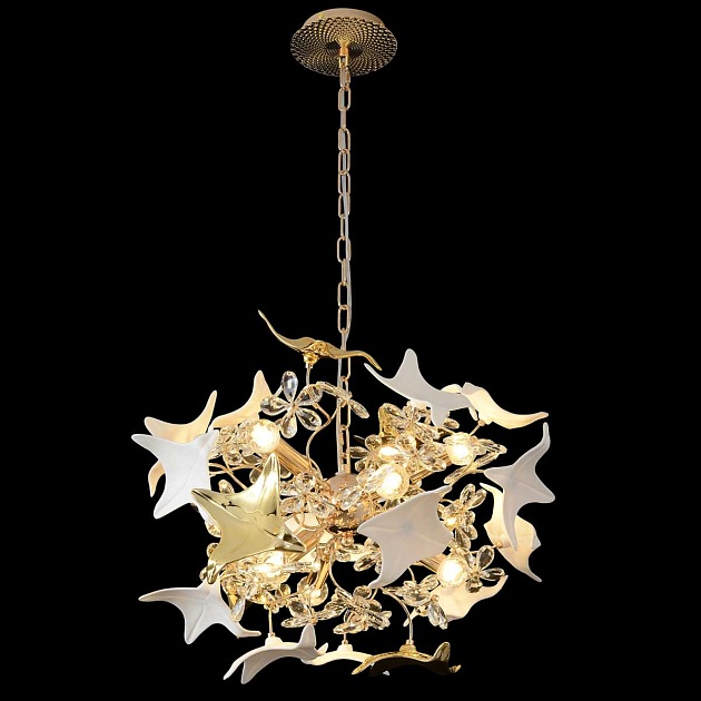Подвесная люстра Crystal Lux LETISIA SP9 GOLD Фото № 3