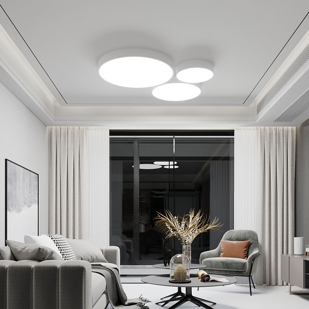 Потолочный светодиодный светильник Eurosvet Entire 90319/1 белый изображение 3 Потолочный светодиодный светильник Eurosvet Entire 90319/1 белый Фото № 3