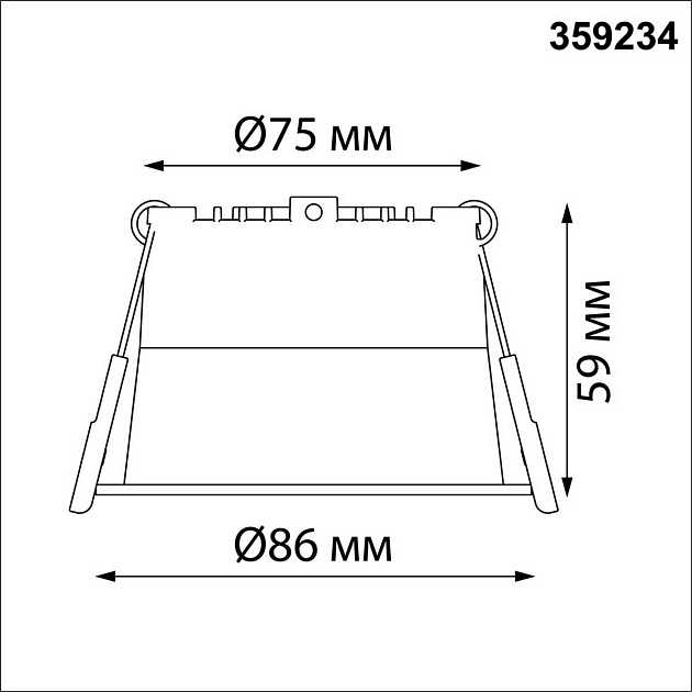 Потолочный встраиваемый светильник Novotech TRAN 359234 Фото № 4