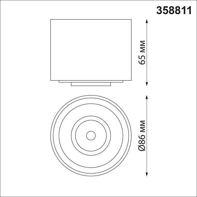 Потолочный светодиодный светильник Novotech Over Gesso 358811 Фото № 5