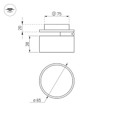 Встраиваемый светодиодный спот Arlight LGD-Pot-Built-R85-12W Warm3000 045780 1