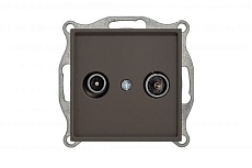 ТВ-розетка оконечная TV/радио Liregus Retro коричневый омбре 29-028 2