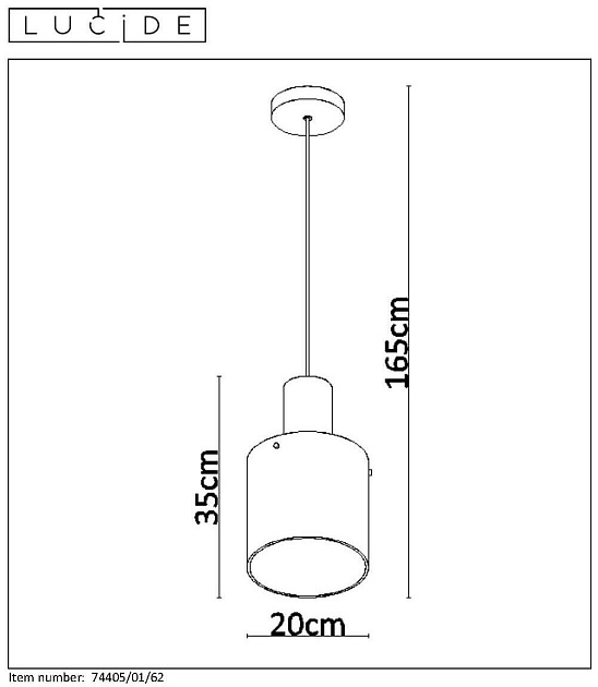 Подвесной светильник Lucide Toledo 74405/01/62 Фото № 6