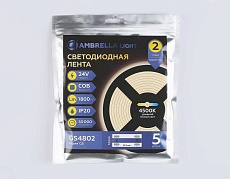 Светодиодная лента Ambrella Light GS4802 COB 616Led/19W m/ 24V IP20 4500K/ 5m*12mm*2mm (2 конт.) GS4802 2
