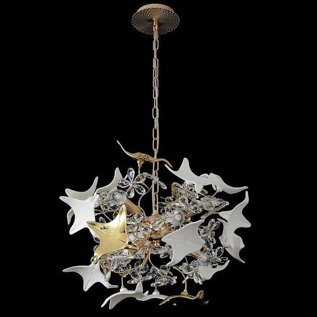 Подвесная люстра Crystal Lux LETISIA SP9 GOLD Фото № 4