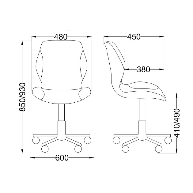 Детское кресло AksHome Delfin светло-серый, ткань 69737 Фото № 2