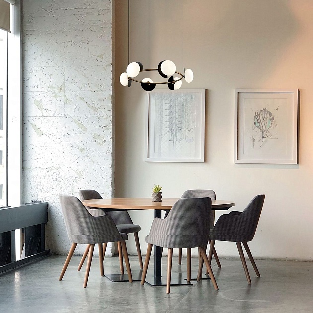 Подвесной светильник Eurosvet Moity 70150/6 черный/латунь Smart Фото № 3