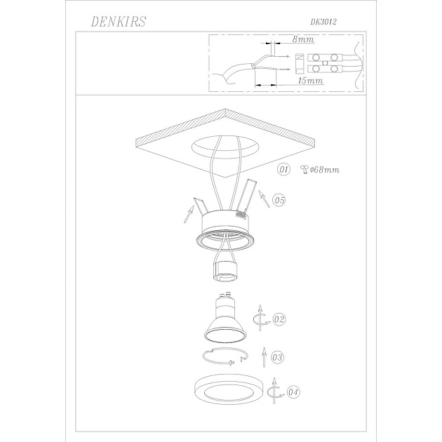 Встраиваемый светильник Denkirs Enkel DK3012-AL Фото № 2