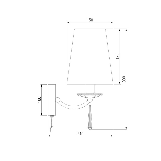 Бра Eurosvet 60079/1 хром изображение 2 Бра Eurosvet 60079/1 хром Фото № 2