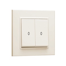 Выключатель двухклавишный проходной Makel Karea 56010026