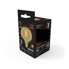 Лампа светодиодная диммируемая филаментная Gauss E27 5W 1800K зеленая 1012802105 5