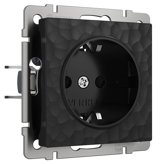 Розетка Werkel Hammer с заземлением черный W1271008 4690389162596 Фото № 1