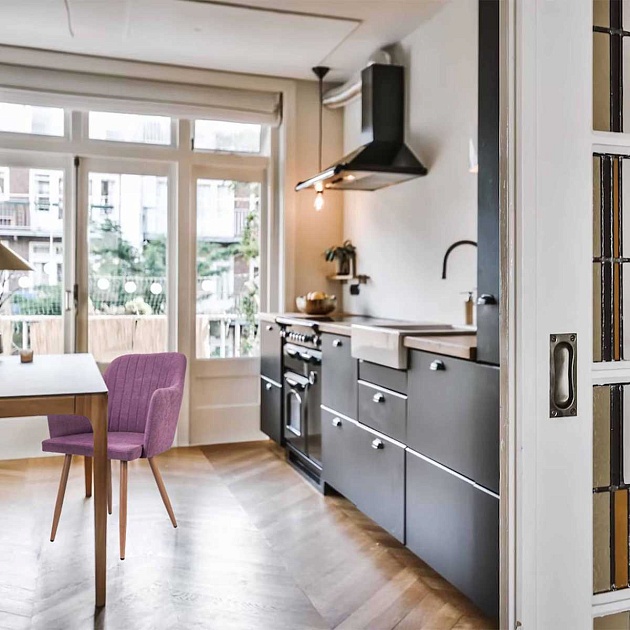 Кресло AksHome Brit лиловый, ткань 67628 Фото № 6