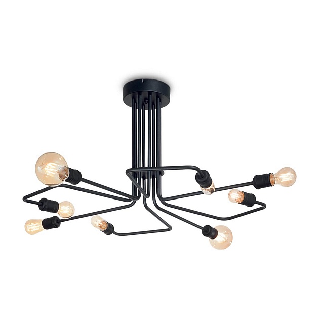 Потолочная люстра Ideal Lux Triumph PL8 Nero 242378 изображение 1 Потолочная люстра Ideal Lux Triumph PL8 Nero 242378 Фото № 1