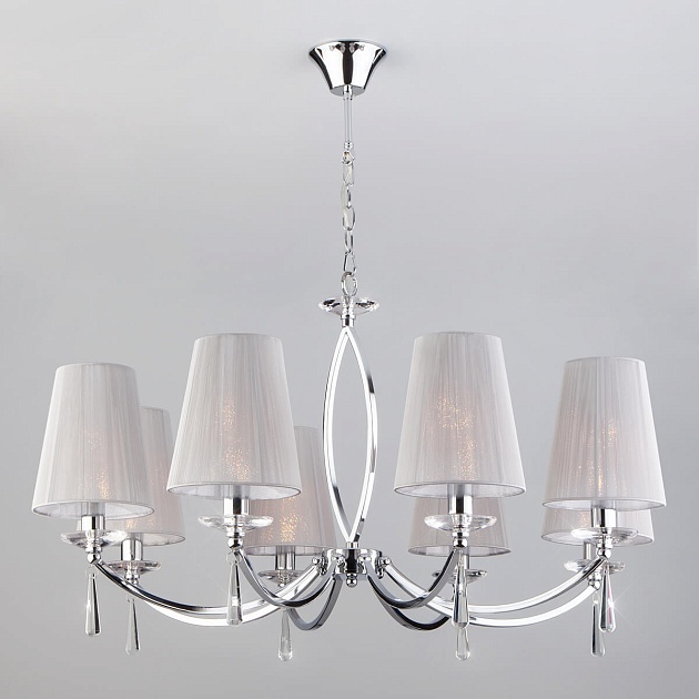 Подвесная люстра Eurosvet 60079/8 хром изображение 1 Подвесная люстра Eurosvet 60079/8 хром Фото № 1